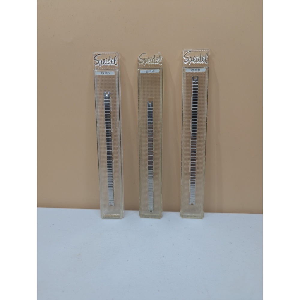 Lot Of 3 NEW NOS Vintage Speidal Metal Watch Bands Parts Accessories        (b2)